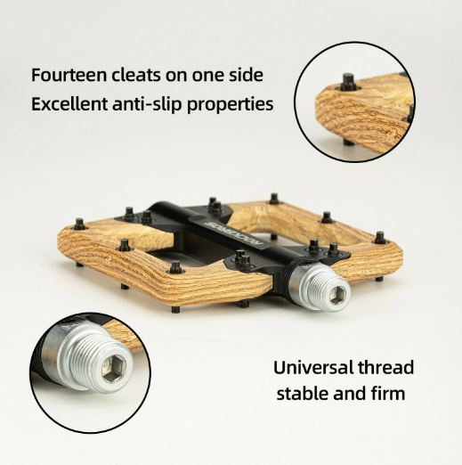 ROCKBROS Велосипедни педали Найлон 9/16 инча Велосипедни педали Неплъзгаща се платформа Алуминий