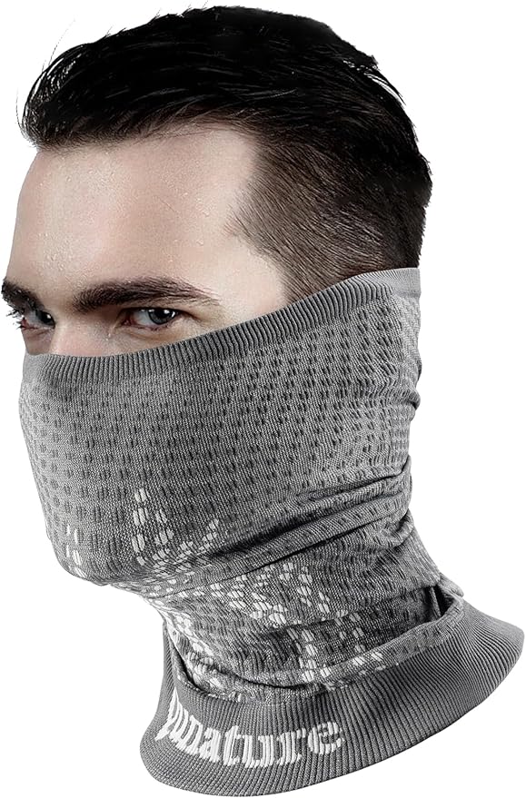 Qunature Мултифункционален шал Тръбен шал Зимен шал за врата Ветроустойчив Еластичен дишащ Топло за врат Жени и мъже за Спорт на открито Ски Бягане Колоездене Туризъм