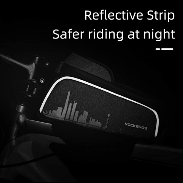 Водоустойчива чанта за велосипедна рамка ROCKBROS 017-5 за мобилни телефони до 6,5 инча