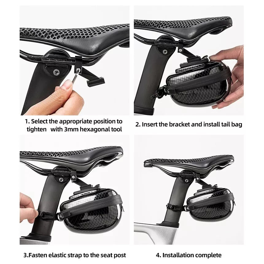 ROCKBROS твърда чанта за седалка чанта за велосипед чанта за седалка с бързо освобождаване 0.4L