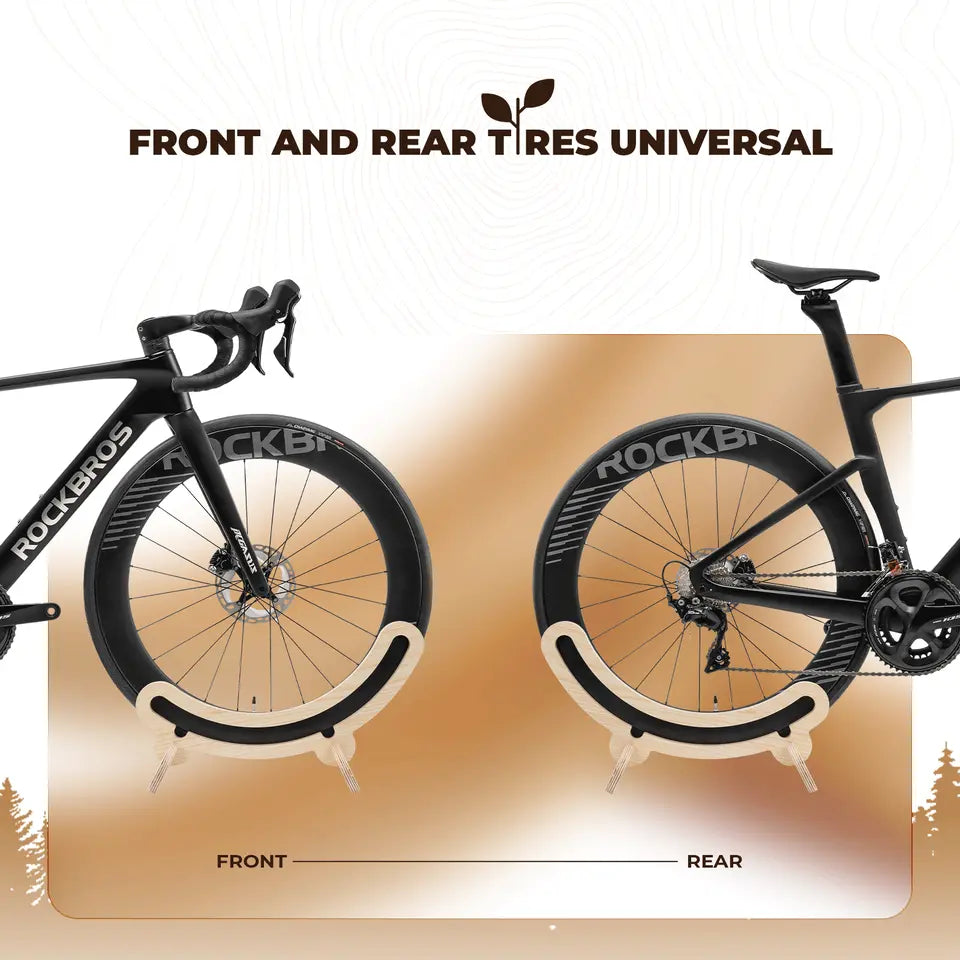 Стойка за велосипед ROCKBROS дървена централна стойка 30 мм за велосипеди 23C-30C 700C