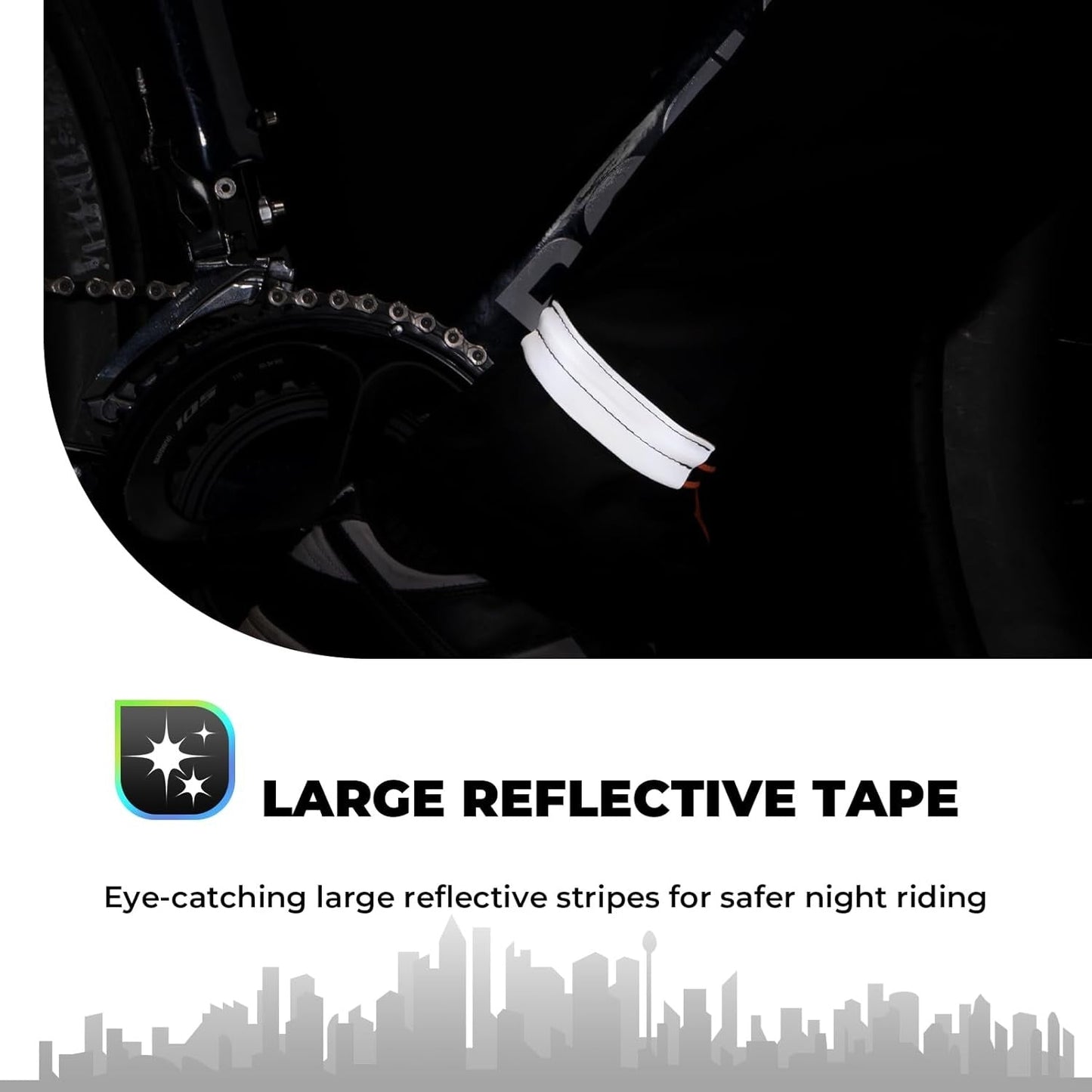 ROCKBROS Светлоотразителна лента Еластична щипка за панталон Протектор за велосипеден панталон Светлоотразителна лента за панталон за джогинг на открито Колоездене Бягане 1 чифт
