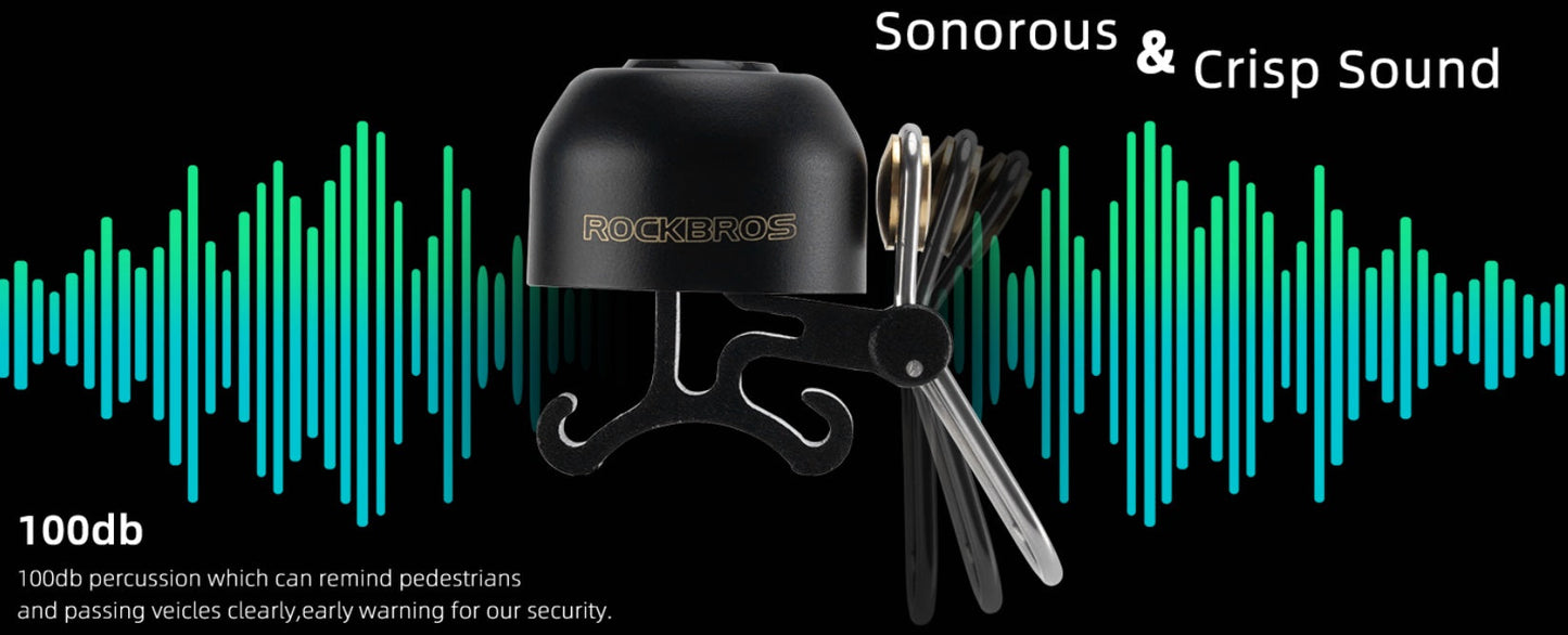 ROCKBROS велосипед звънец кормило класически, планински велосипед ретро велосипед звънец силен звънец велосипед мед велосипед звънец за 22-34 mm