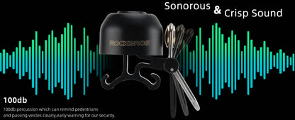 ROCKBROS велосипед звънец кормило класически, планински велосипед ретро велосипед звънец силен звънец велосипед мед велосипед звънец за 22-34 mm