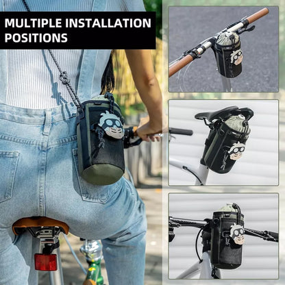 ROCKBROS Велосипедна чанта за бутилка Кормило с найлонов шнур Бутилка за вода