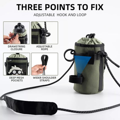 ROCKBROS Велосипедна чанта за бутилка Кормило с найлонов шнур Бутилка за вода