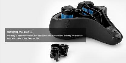 ROCKBROS Широко седло за велосипед за велоергометър/велосипед Peloton Bike Seat