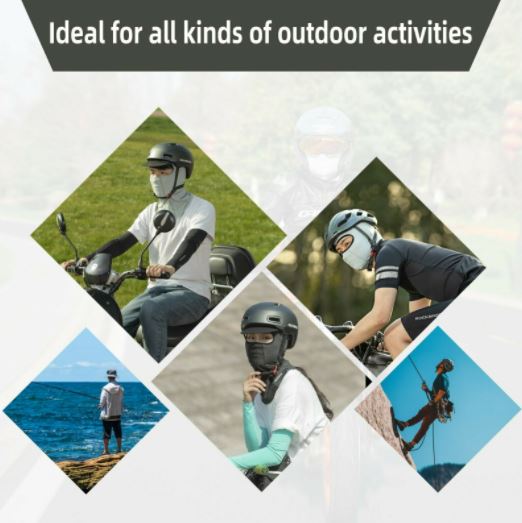 ROCKBROS Балаклава Дишаща мотоциклетна бандана UPF50+ Лятна ледена коприна