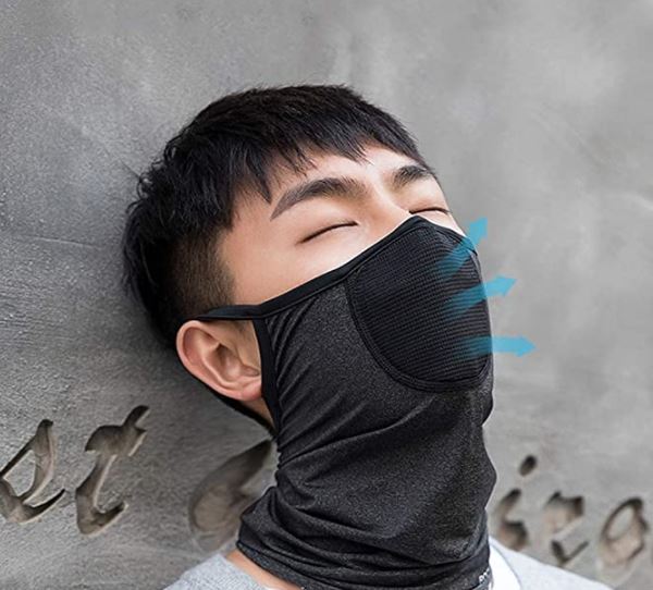 ROCKBROS Шал за врата Balaclavas Tube Scarf Силно еластичен дишащ многофункционален шал UPF 50+ Cool Cycling Half Balaclava Men/Women