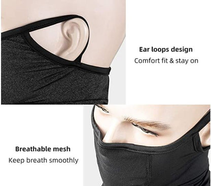 ROCKBROS Шал за врата Balaclavas Tube Scarf Силно еластичен дишащ многофункционален шал UPF 50+ Cool Cycling Half Balaclava Men/Women