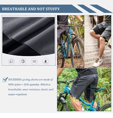 ROCKBROS Елитни къси панталони с вътрешни панталони и подплънки Мъжки черни