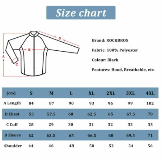 Дъждобран ROCKBROS, за мъже/жени