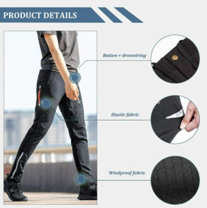 Велосипедни панталони ROCKBROS Дълги панталони Велосипедни мъжки спортни ежедневни черни