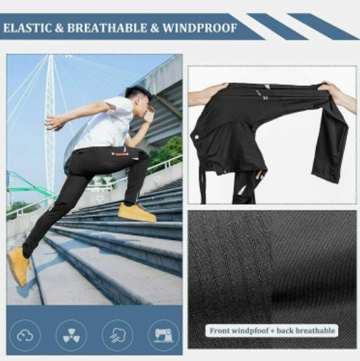 Велосипедни панталони ROCKBROS Дълги панталони Велосипедни мъжки спортни ежедневни черни