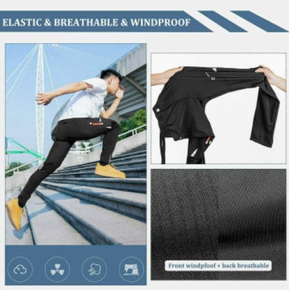 Велосипедни панталони ROCKBROS Дълги панталони Велосипедни мъжки спортни ежедневни черни