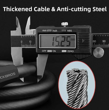 Ключалка за велосипед ROCKBROS 120см/180см кабелна брава 5 части секретна брава стомана