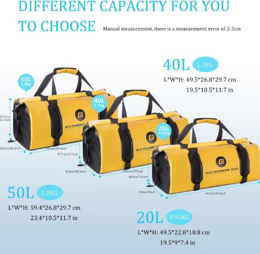 ROCKBROS Чанта за мотоциклет Водоустойчива чанта за седло 20L/40L Чанта за багажник PVC