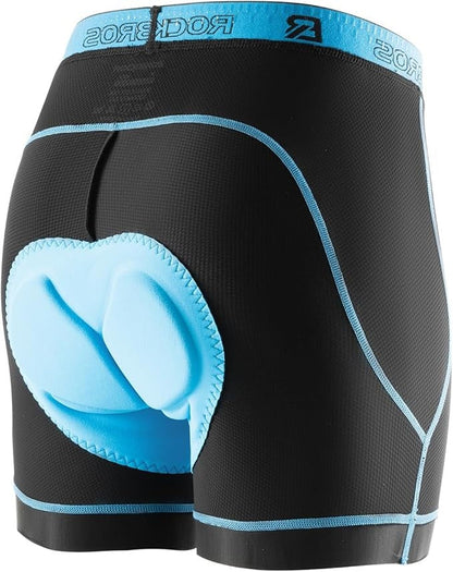 ROCKBROS Мъжки шорти за колоездене с 4D подплата на седалката Дишащо велосипедно бельо Подплатено велосипедно бельо Късо еластично MTB шосеен велосипед M-3XL