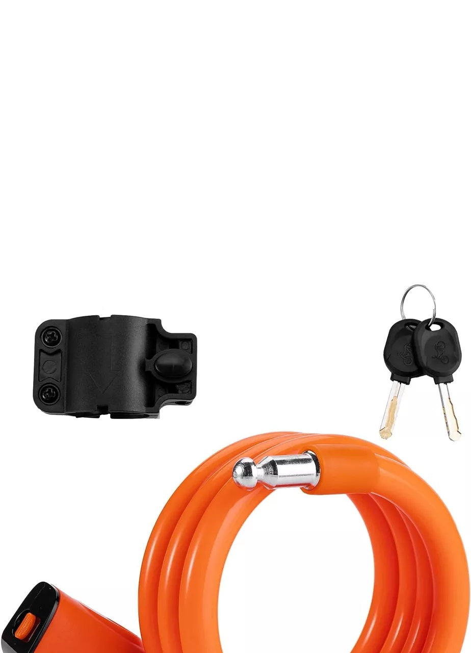 Кабелна ключалка ROCKBROS Кабелна ключалка за велосипед с монтажна скоба 2 ключа