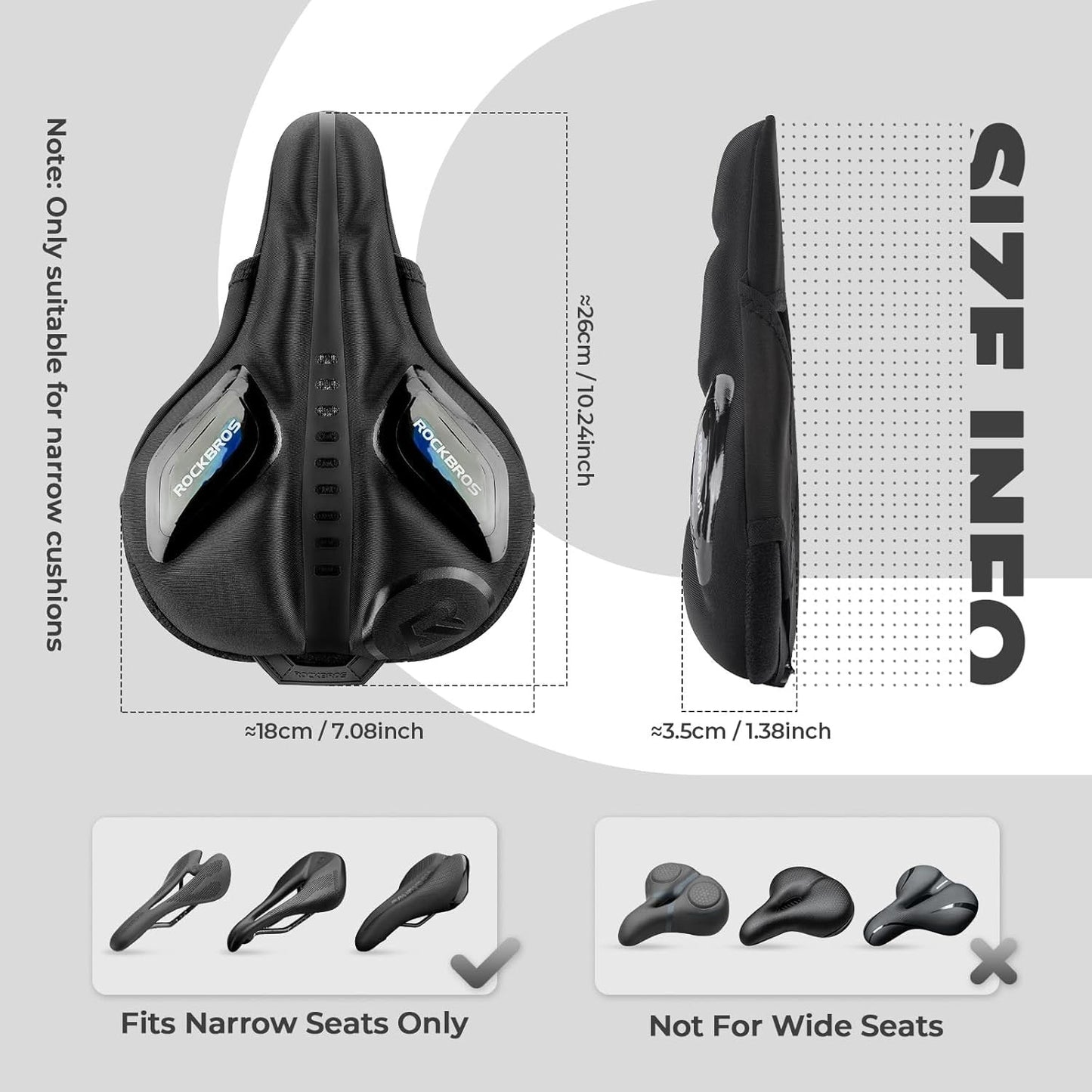 Покривало за седалка на велосипед с покритие от гел за защита от дъжд за MTB шосеен велосипед e-bike червено/синьо