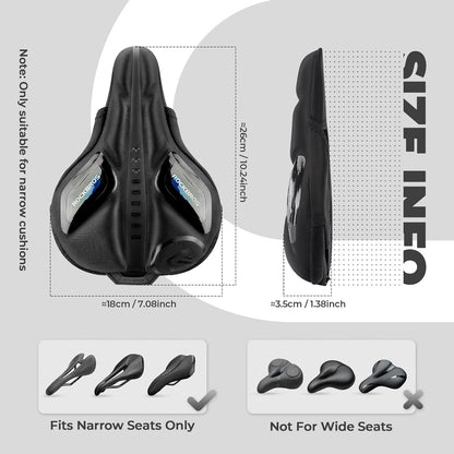 Покривало за седалка на велосипед с покритие от гел за защита от дъжд за MTB шосеен велосипед e-bike червено/синьо