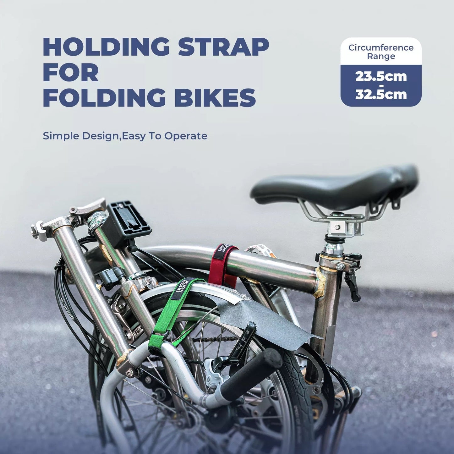 ROCKBROS Велкро кабелна връзка лента за привързване лента за привързване 49,8 см велосипедни ленти за закрепване