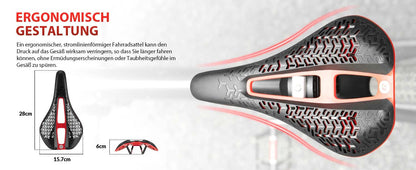 Седло за велосипед ROCKBROS Дишаща седалка за велосипед Комфортно седло за велосипед Въздушен поток