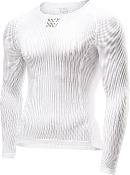 Риза с дълъг ръкав ROCKBROS, мъжка тениска за колоездене, бързосъхнеща функционална риза, облекло за колоездене, фитнес тениска за колоездене, бягане, тенис, туризъм, мъже