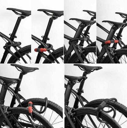 ROCKBROS Bicycle Lock E Bike Петцифрена комбинация за заключване Мотоциклет, Скутер MTB
