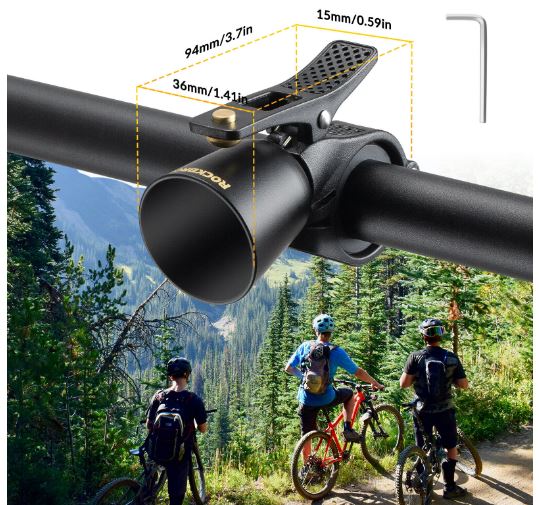 Звънец за велосипед ROCKBROS Звуков клаксон за велосипед Електрически сигнален клаксон Универсален