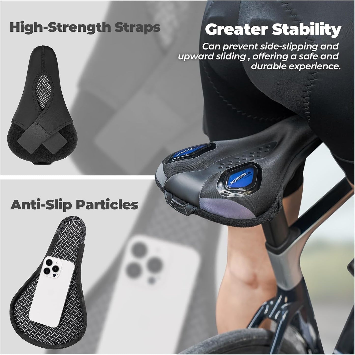 Калъф за седло на велосипед ROCKBROS Гелово покритие за седалка на велосипед с водоустойчиви калъфи за седло Защита на седлото Калъф за седло за велосипед шосеен велосипед планински велосипед Калъфи за седло за мъже и жени