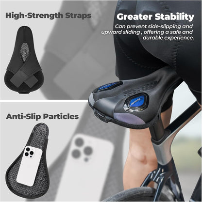Калъф за седло на велосипед ROCKBROS Гелово покритие за седалка на велосипед с водоустойчиви калъфи за седло Защита на седлото Калъф за седло за велосипед шосеен велосипед планински велосипед Калъфи за седло за мъже и жени