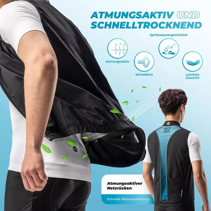 ROCKBROS жилетка за вятър велосипедна спортна жилетка ветроустойчива предупредителна жилетка велосипедно яке без ръкави водоотблъскваща мека жилетка