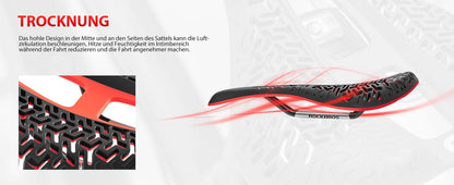 Седло за велосипед ROCKBROS Дишаща седалка за велосипед Комфортно седло за велосипед Въздушен поток