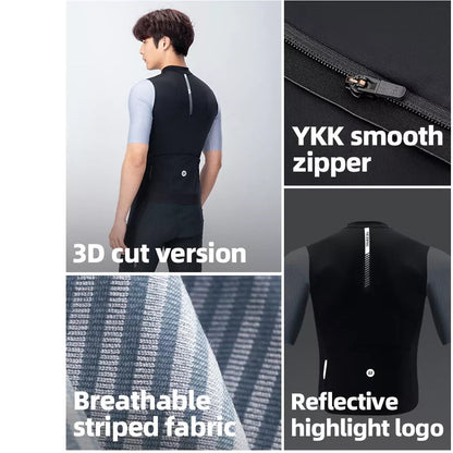 ROCKBROS лека мъжка екипировка за колоездене с къси ръкави MTB/шосейни велосипеди размер ЕС