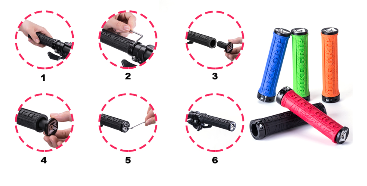 Ръкохватки за кормило на велосипед ROCKBROS 22мм неплъзгащи се