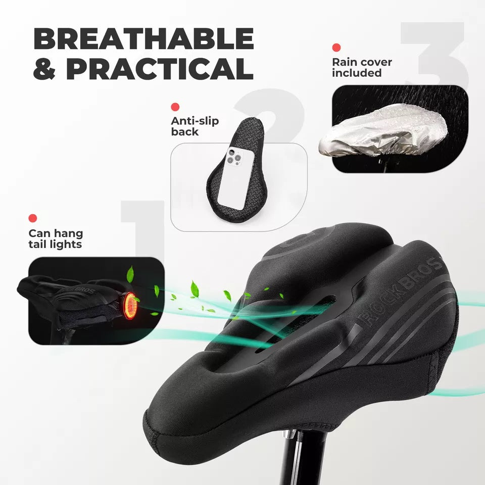 Калъф за седло на велосипед ROCKBROS Гел калъф за седло с дъждобран унисекс