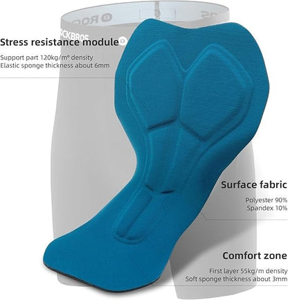 Велосипедни панталони ROCKBROS, двуслойни, подвижни спортни панталони, дълги велосипедни панталони с подплата на седалката, подплатени велосипедни панталони, мъжки, дишащ MTB шосеен велосипед