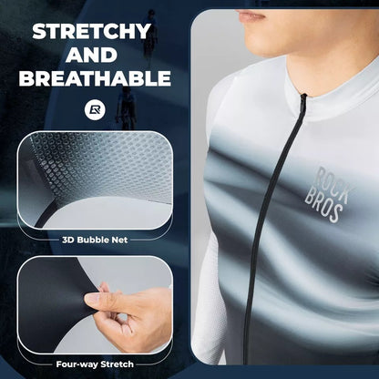 ROCKBROS мъжко колоездачно трико, велосипедно трико с дълъг ръкав, велосипедно трико за колоездене, колоездене, MTB, шосеен велосипед, велосипедно облекло, дишащо, бързосъхнещо