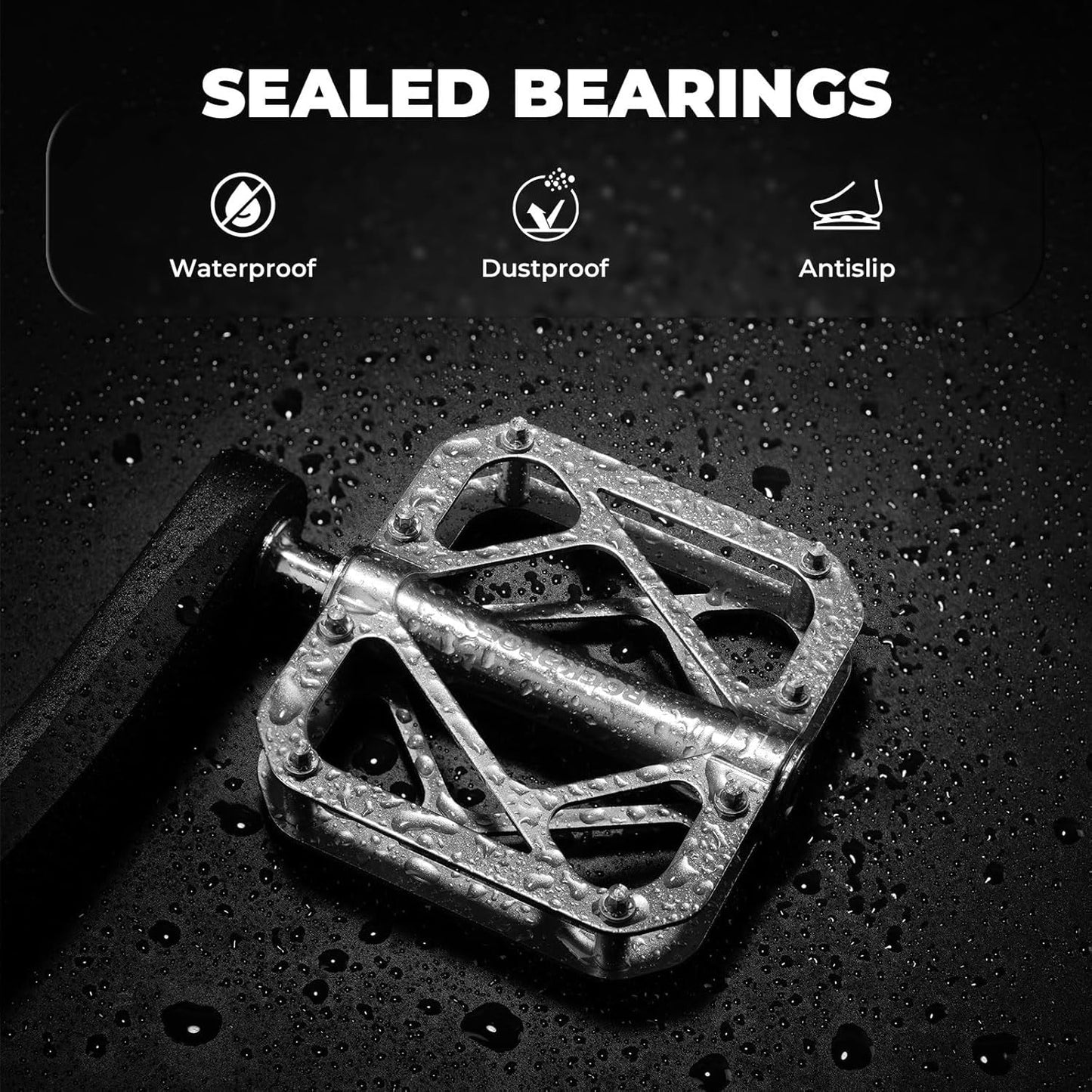 Педали за велосипеди ROCKBROS планински велосипед от титаниева сплав 3 лагера MTB педали платформа за MTB 250g леки