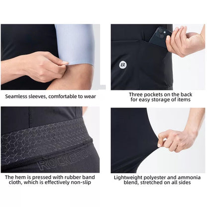 ROCKBROS лека мъжка екипировка за колоездене с къси ръкави MTB/шосейни велосипеди размер ЕС