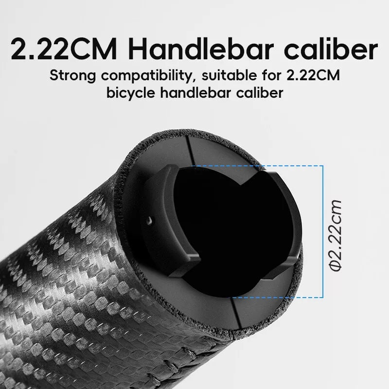ROCKBROS Велосипедни ръкохватки Карбонова шарка Дръжки на кормилото на велосипед с двойно заключване 22,2 мм