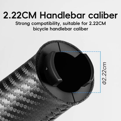 ROCKBROS Велосипедни ръкохватки Карбонова шарка Дръжки на кормилото на велосипед с двойно заключване 22,2 мм