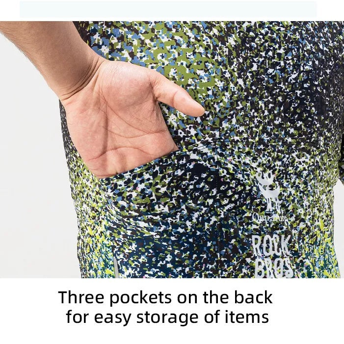 ROCKBROS мъжка велосипедна фланелка, риза с къс ръкав, велосипедно облекло S-4XL