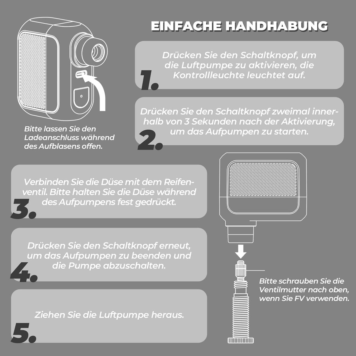 ROCKBROS Мини електрическа велосипедна помпа Максимално 100PSI акумулаторна мини помпа