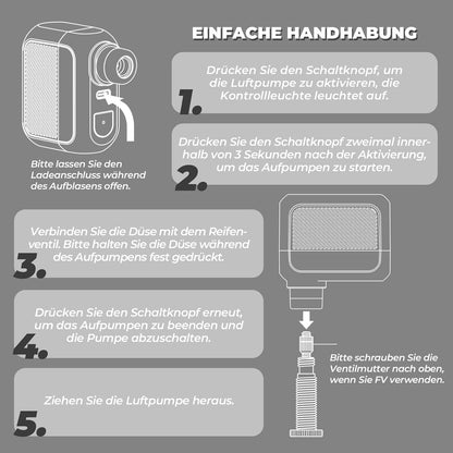 ROCKBROS Мини електрическа велосипедна помпа Максимално 100PSI акумулаторна мини помпа