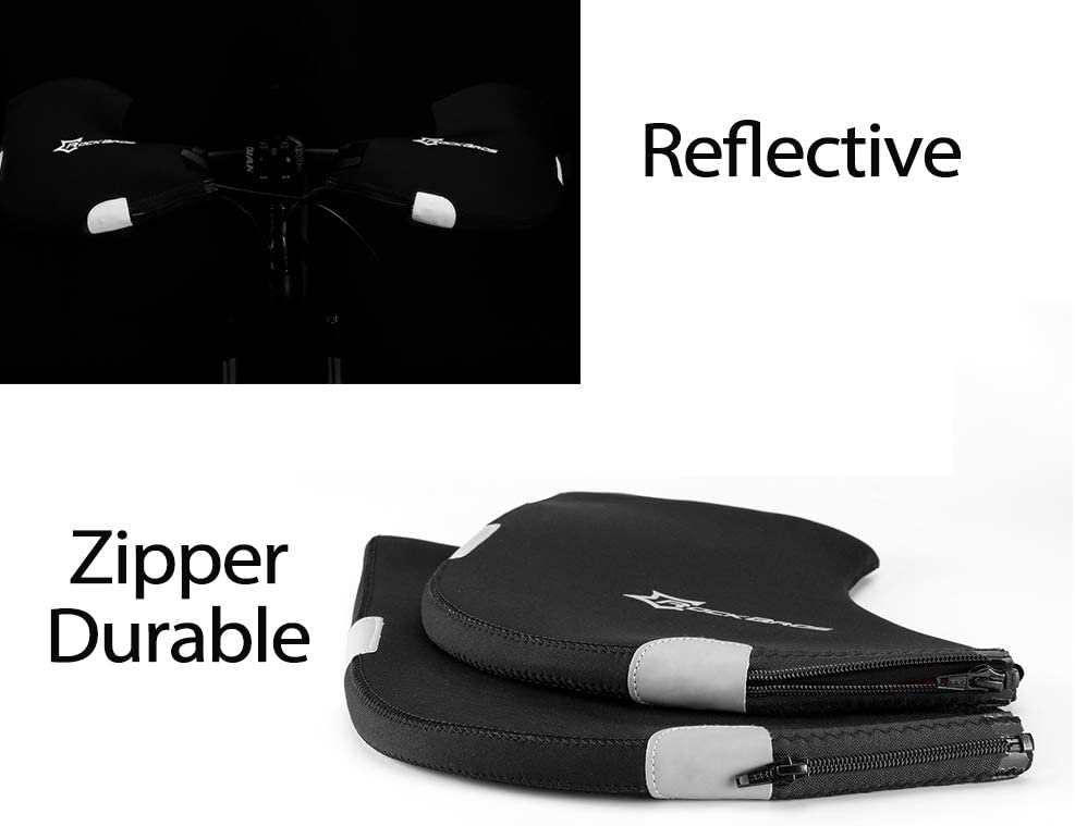 Ръкавици за кормило ROCKBROS D16-B Зимни топлинни ветроустойчиви маншети за кормило за велосипеди Водоотблъскващи