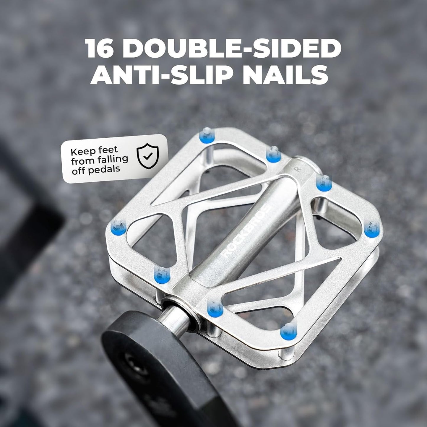 Педали за велосипеди ROCKBROS планински велосипед от титаниева сплав 3 лагера MTB педали платформа за MTB 250g леки