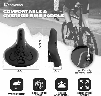 ROCKBROS велосипедно седло удобно велосипедно седло ергономично широко за BMX MTB шосеен велосипед удобно