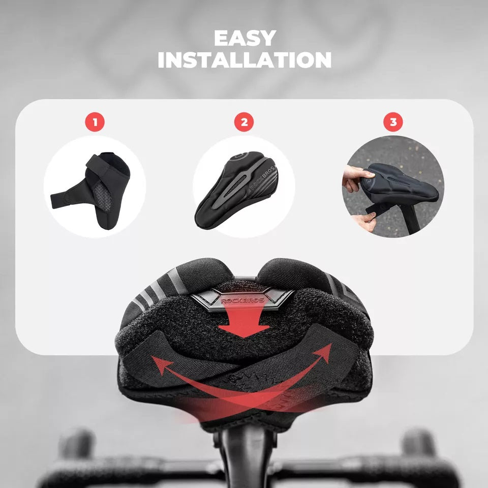 Калъф за седло на велосипед ROCKBROS Гел калъф за седло с дъждобран унисекс